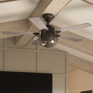 Luxury Vintage Ceiling Fan, Olde Iron, UHP9100, Southport Collection