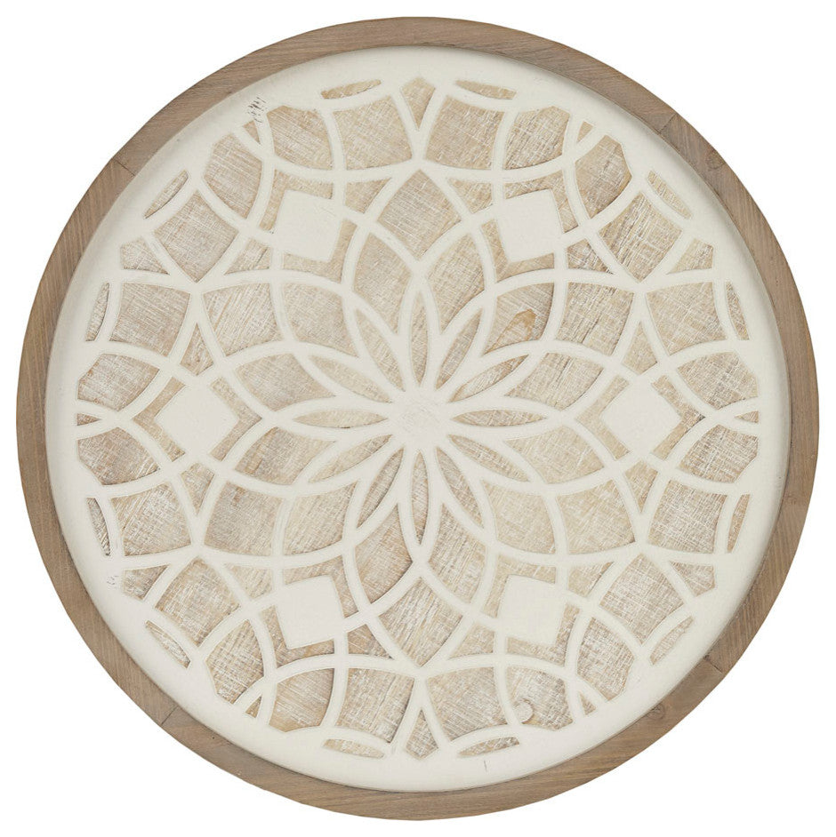 Madison Park Medallion Boho Rustic Wood Round Wall Decor