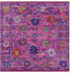 6' Square Handmade Turkish Oushak Wool Rug - Q15356