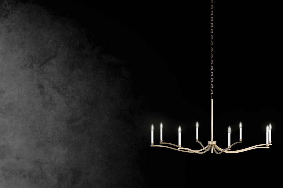 Malene Chandelier, Champagne Bronze, 42 Inch