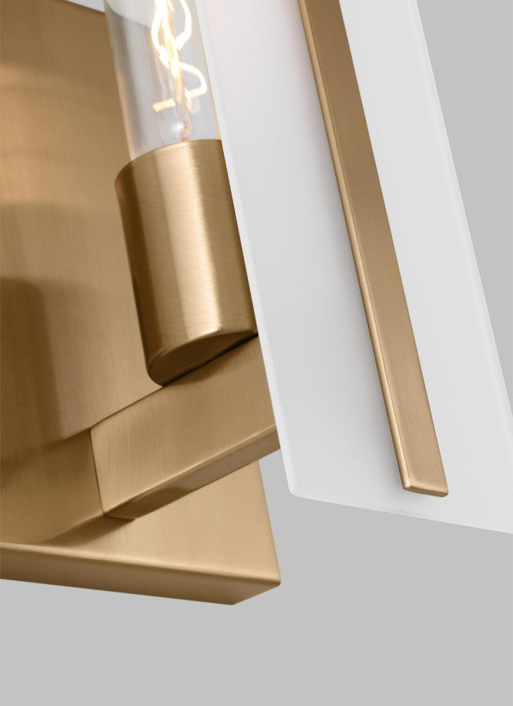 Dex One Light Wall / Bath Sconce, Satin Brass