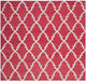 Safavieh Dhurries Dhu564A Red, Ivory Area Rug