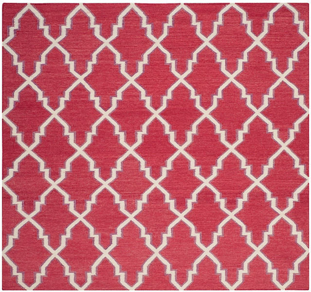 Safavieh Dhurries Dhu564A Red, Ivory Area Rug