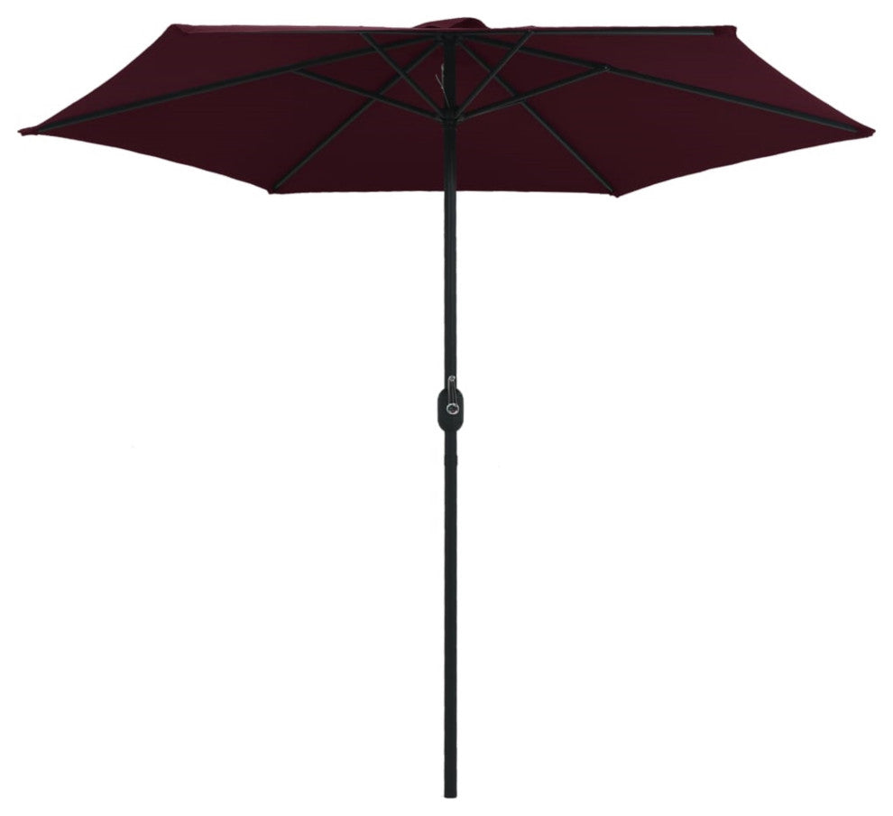 Vidaxl Outdoor Parasol With Aluminum Pole 106.3"x96.9" Bordeaux Red