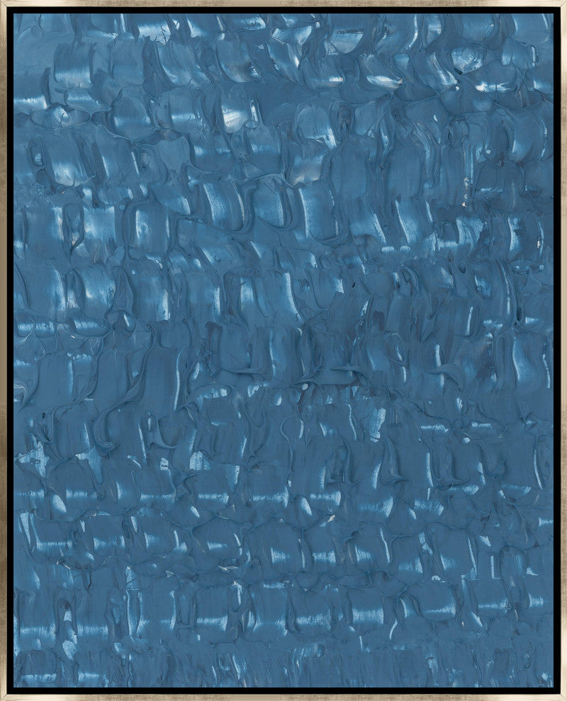 24x30 Mar Azul II, Framed Artwork, Silver