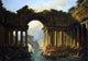 Hubert Robert Architectural Landscape with a Canal Gallery Wrapped Canvas Print
