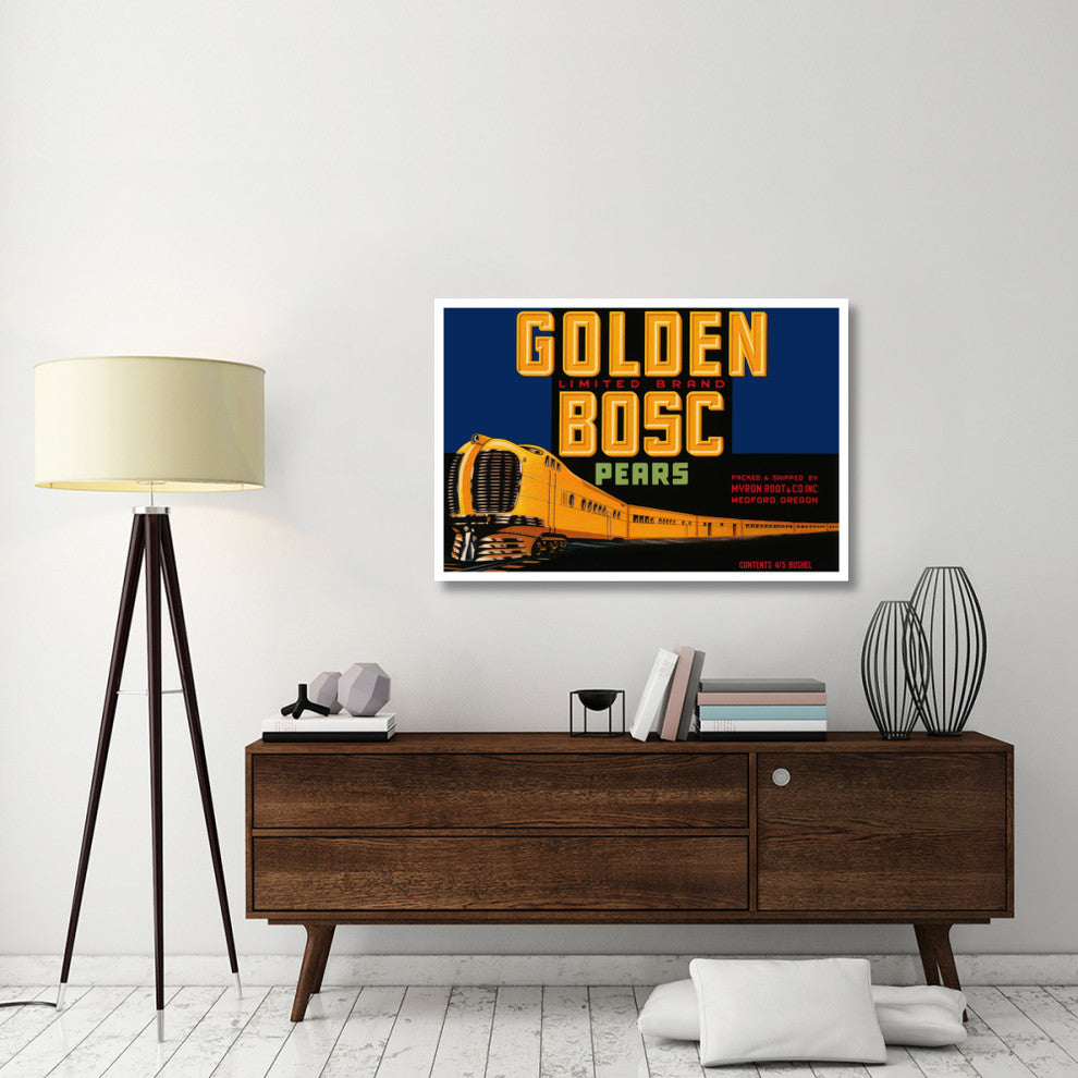 "Golden Bosc Limited Edition Pears" Digital Paper Print by Retrolabel, 46"x31"