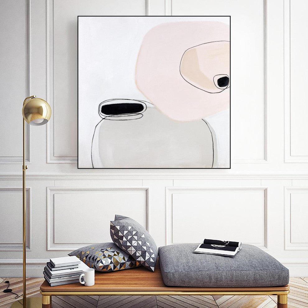 "TRANQUILITY" Framed Canvas by Giant Art 30"x30"