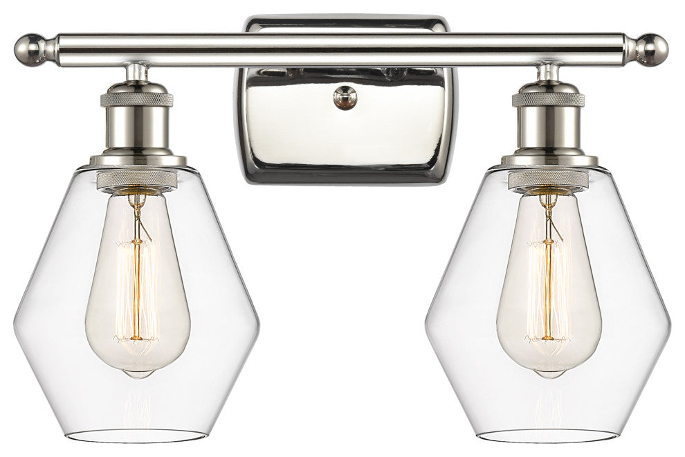 Innovations 516-2W-PN-G652-6 2-Light Bath Vanity Light, Polished Nickel
