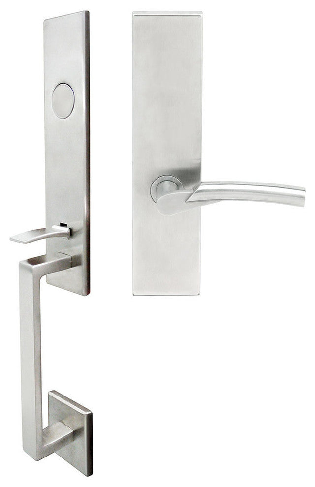 Phoenix Lever, Mortise Dummy Handleset, Left Hand, Satin Stainless Steel
