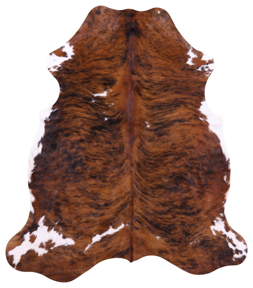 6' 11" X 6' 1" Brindle Natural Cowhide Rug C2224