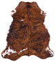 6' 11" X 6' 1" Brindle Natural Cowhide Rug C2224