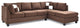 Glory Furniture Malone Microsuede Sectional in Chocolate