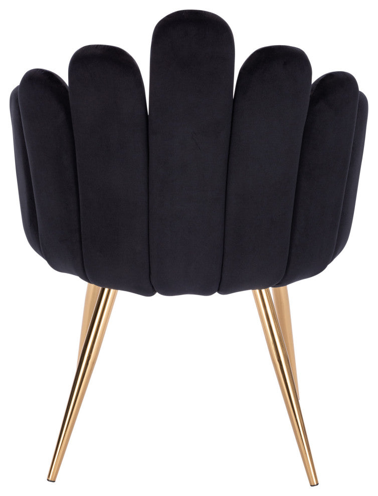 Medley Velvet Dining Chair, Black