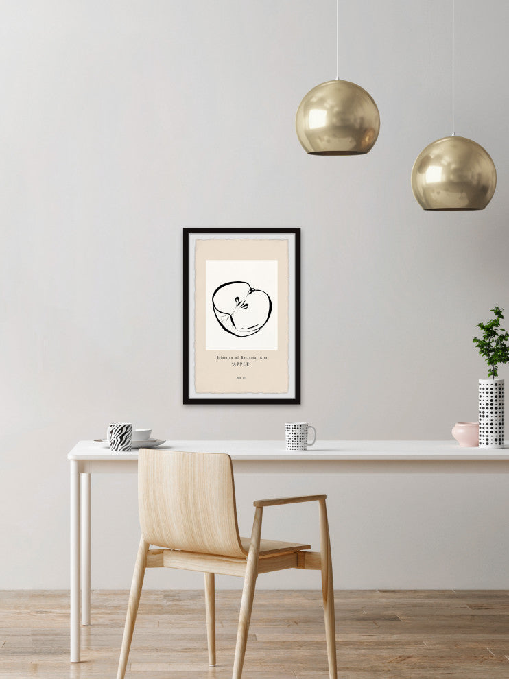 "Botanical Arts Apple" Framed Painting Print, 16x24
