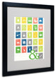 ''Alpha Bits Spring'' Matted Framed Canvas Art by Megan Romo