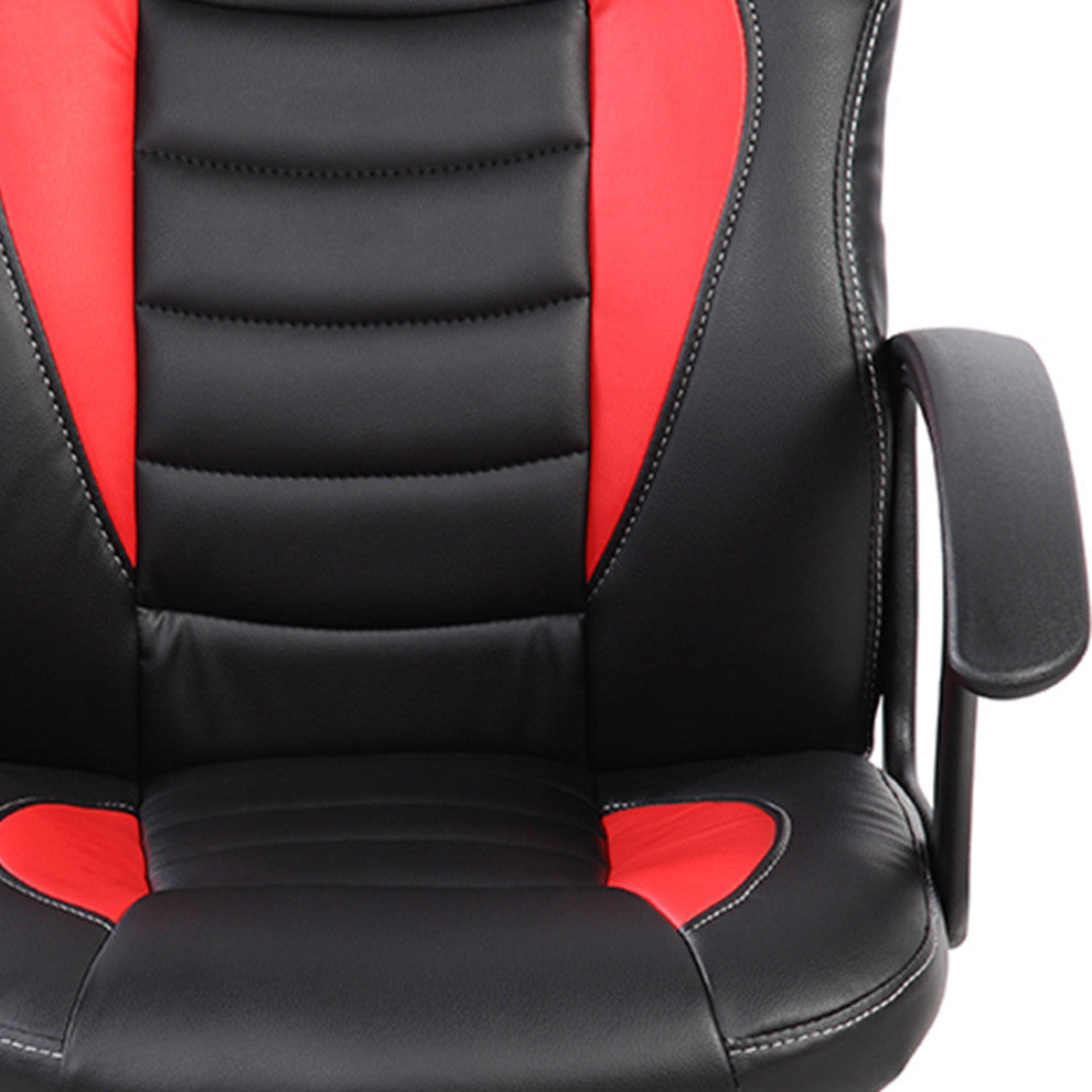 Techni Mobili Kid's Gaming and Student Racer Chair With Wheels, Red