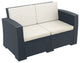 Monaco Resin Patio Seating Set With Cushion, 4 Person, Dark Gray