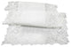 Garden Trellece Lace Trim Table Runner, White, 16"x36"