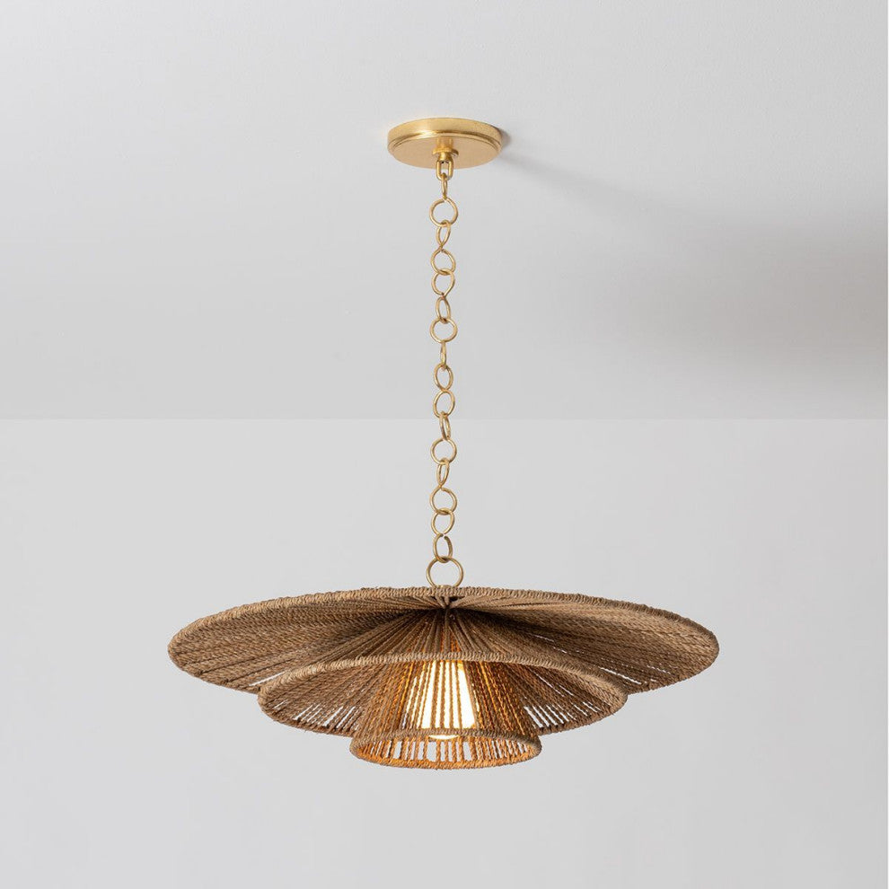 Levan Pendant, Vintage Gold Leaf