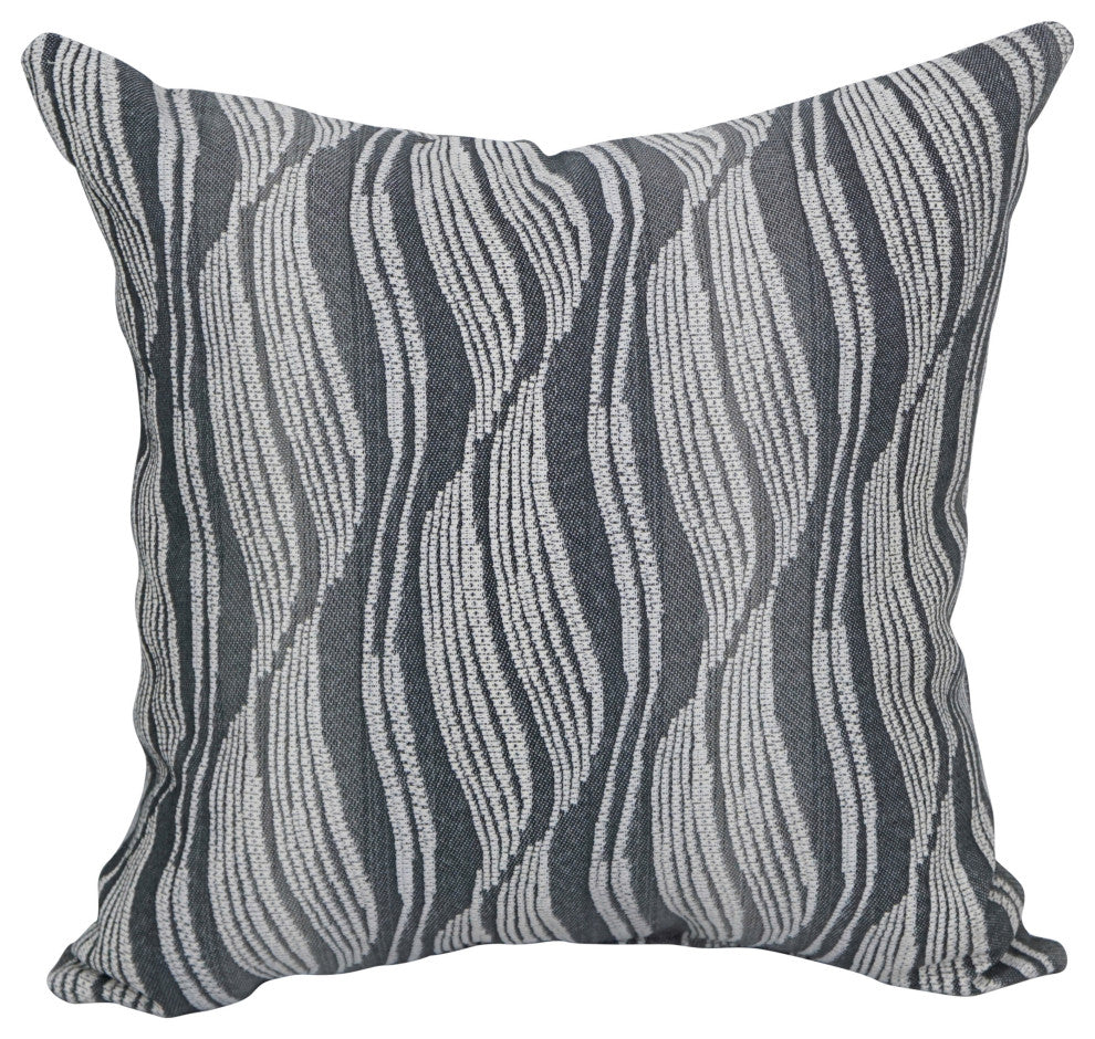 17" Jacquard Throw Pillows With Inserts, Set of 4, Clove Minera