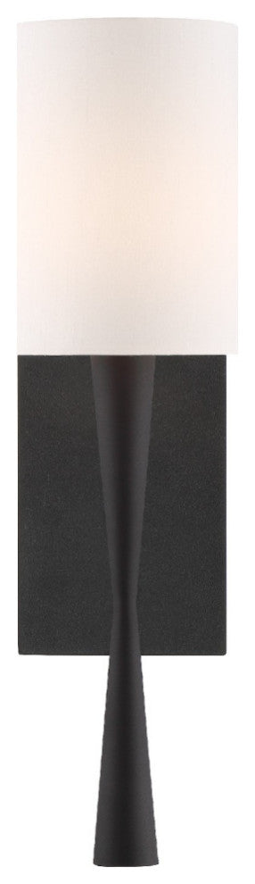 Crystorama Trenton 1-Light Sconce, Black Forged