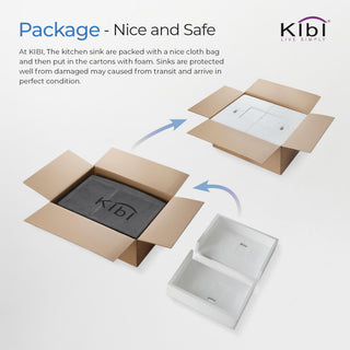KIBI Handcrafted Undermount Single Bowl 16 Gauge Stainless Steel Kitchen Sink, 3