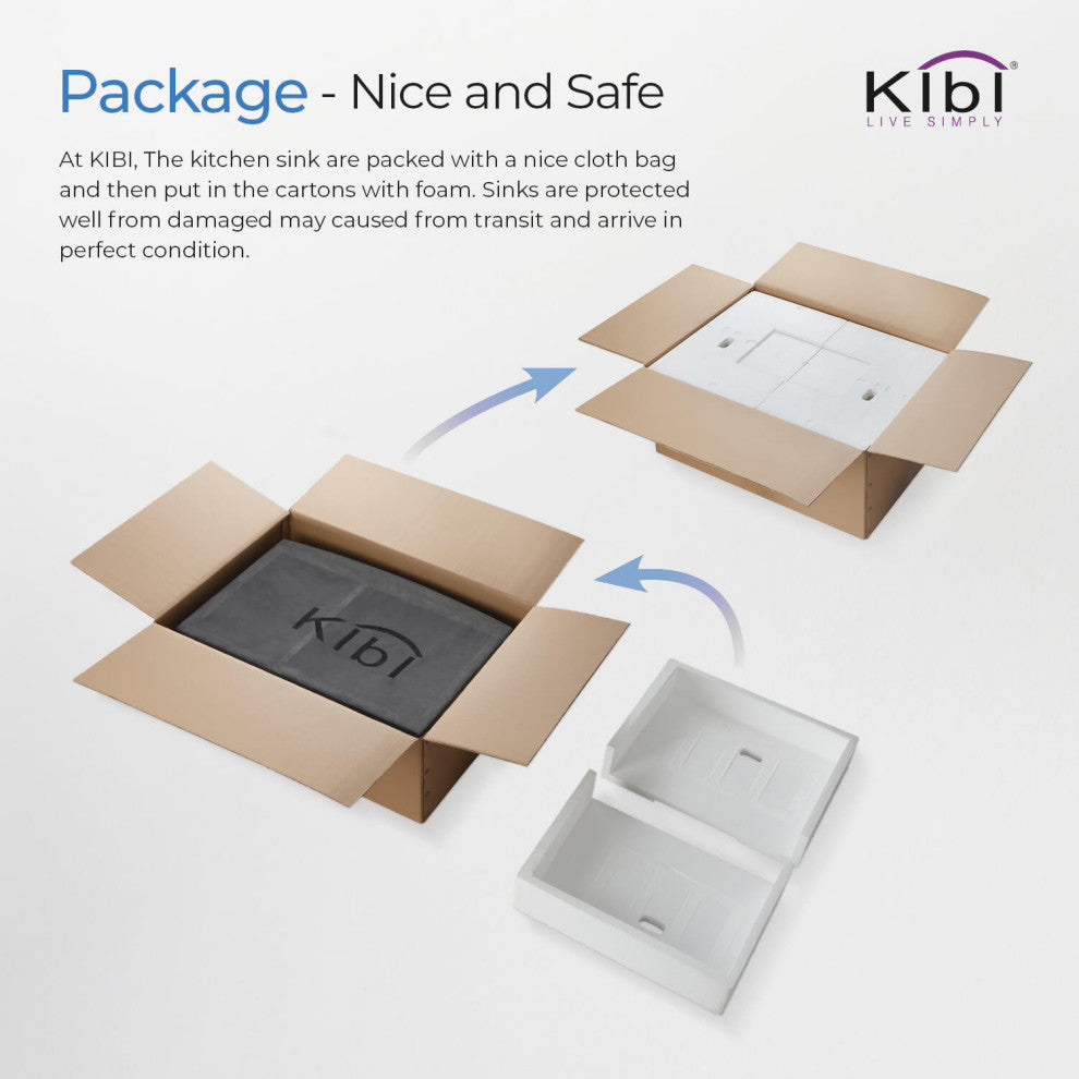 KIBI Handcrafted Undermount Single Bowl 16 Gauge Stainless Steel Kitchen Sink, 3
