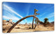 Curved Joshua Tree in Desert, Landscape Wall Art on Canvas, 32"x16"