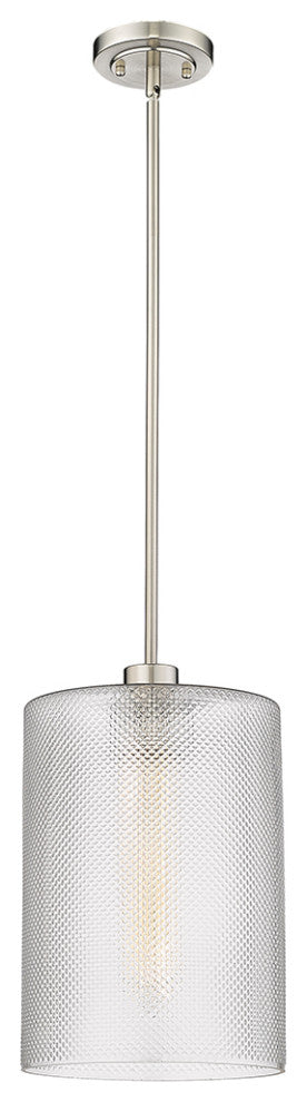 1 Light 10" Brushed Nickel Pendant