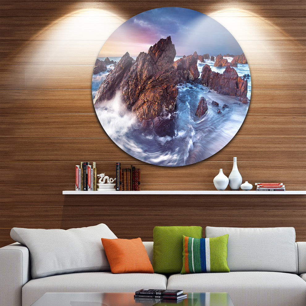 Rugged Beauty Landscape, Photography Large Disc Metal Wall Art, 23"