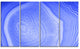 Dark Blue Agate Structure, Abstract Canvas Art Print, 48"x28", 4 Panels