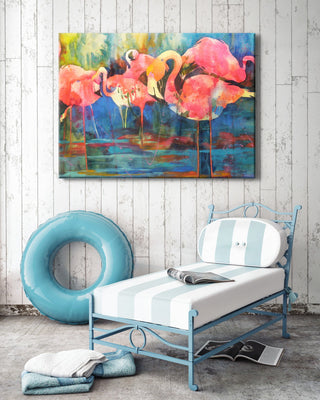 Flirty Flamingos Outdoor Art