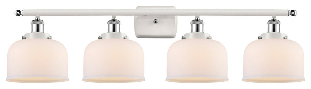 Innovations 916-4W-WPC-G71 4-Light Bath Vanity Light, White, Polished Chrome