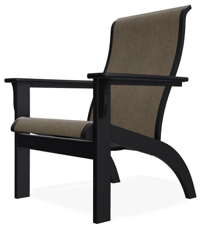 Adirondack Sling Outdoor Adirondack Armchair, Kora/Black