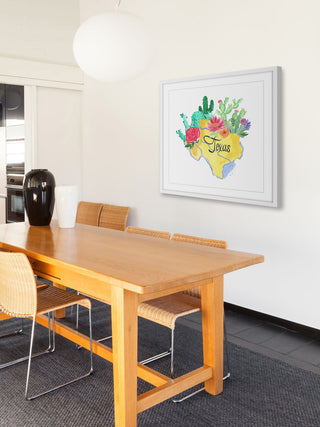 "Flowering Texas" Framed Painting Print, 32x32