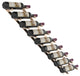 Vino Pins Flex 45 (wall mounted metal wine rack), Golden Bronze, 9 Bottlles