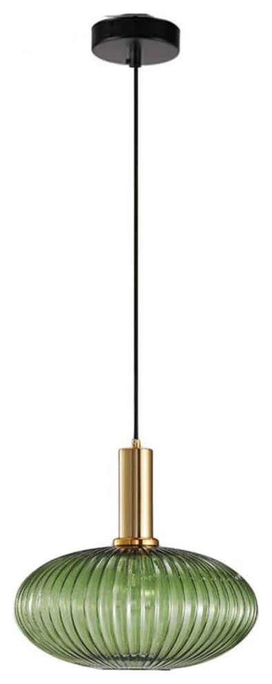Modern Green Glass Pendant Light Led Mini Hanging Lamp