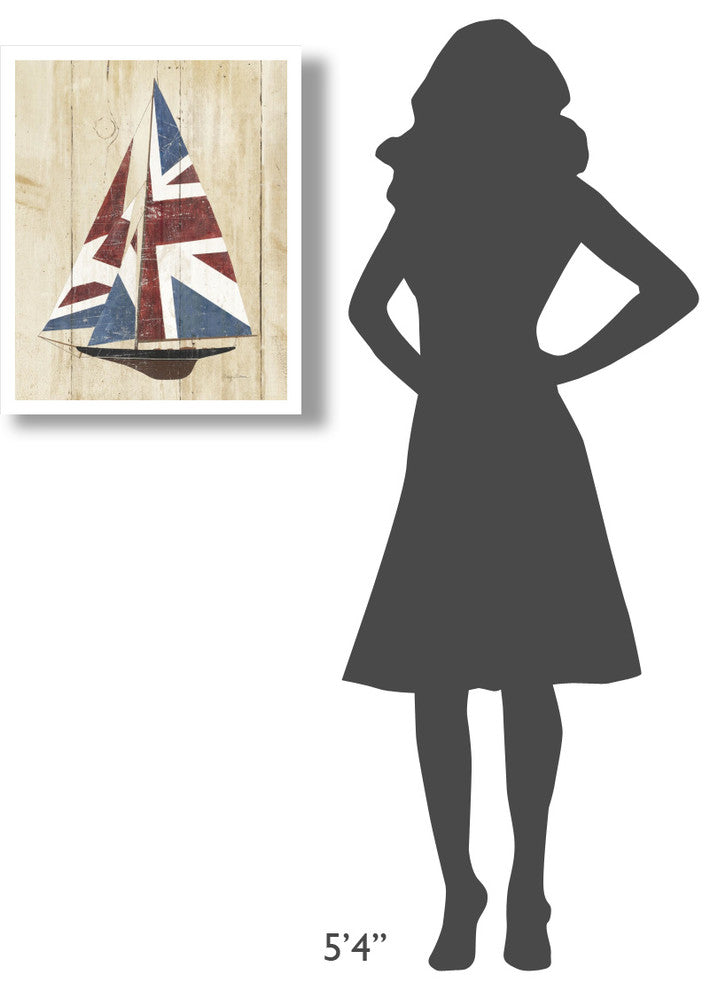 "British Flag Sailboat" Digital Paper Print by Avery Tillmon, 22"x26"