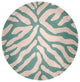 Animal Stripe Spring Chenille Rug, Eucalyptus, 5' Round