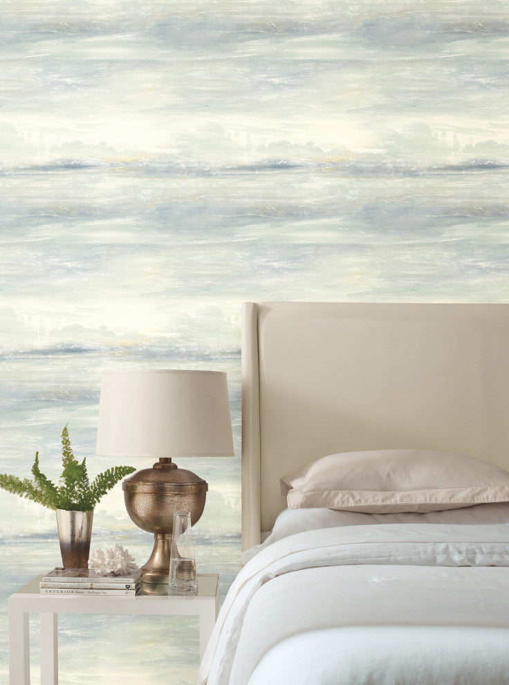 Blue Oasis Soothing Mists Scenic Wallpaper