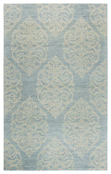 Rizzy Home Opulent OU814A Light Blue Medallion Area Rug, Rectangular 8'x10'