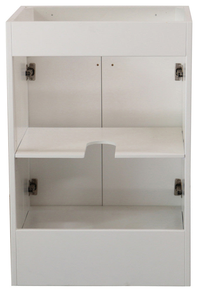 SmartFold 23" Single Sink Vanity Cabinet, White Finish, Gold Hardware
