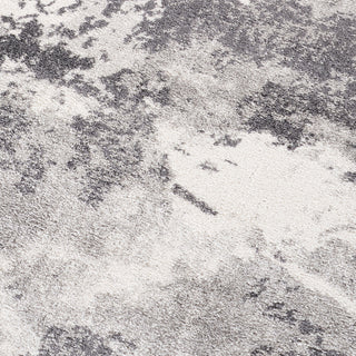 Clifton Abstract Ivory Gray Power-Loom Area Rug 5'3" x 7'6"
