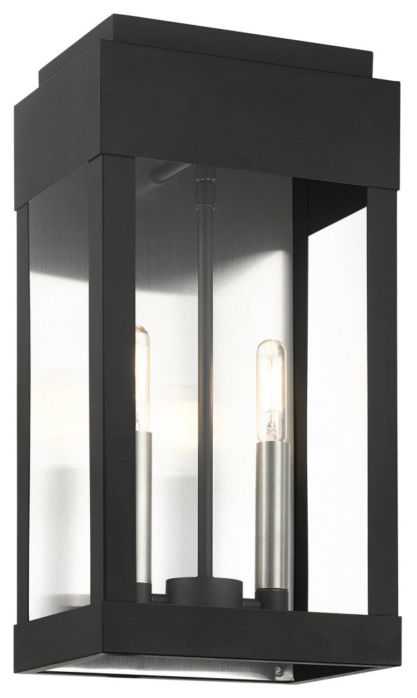 Black Transtional,  Modern Classic, Outdoor Wall Lantern