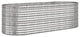 vidaXL Raised Garden Bed Raised Flower Bed Galvanized Steel Planter Silver
