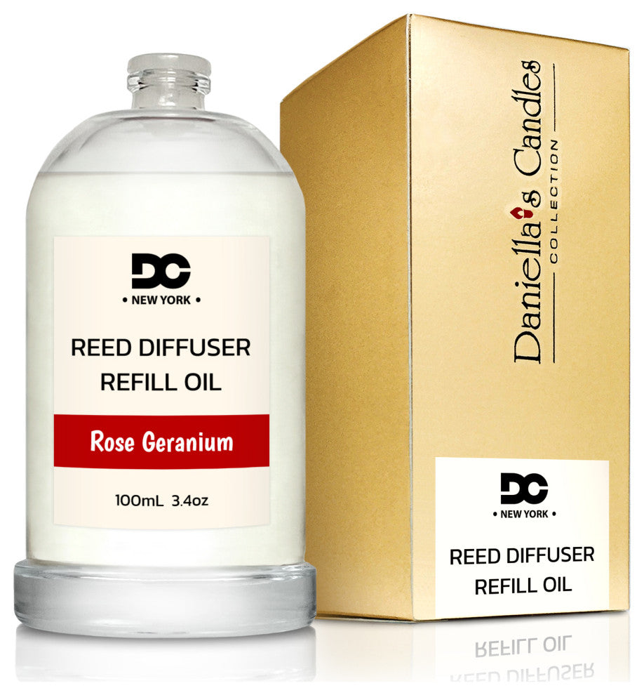 Rose Geranium Reed Diffuser Refill Oil 3.4oz/100mL