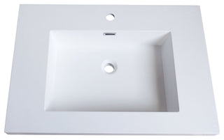 Dowell 22" FTB Resin Bathroom Vanity Basin, White, 32wx22dx6h