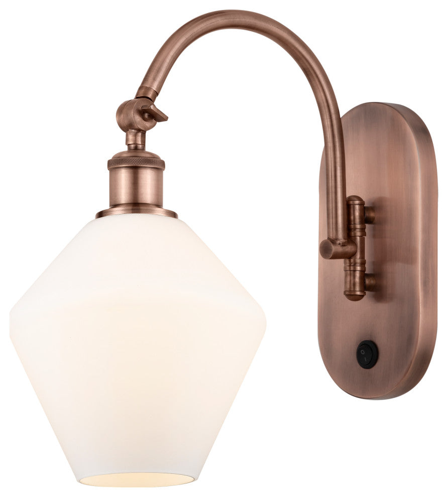 Innovations 518-1W-AC-G651-8-LED 1-Light Sconce, Antique Copper