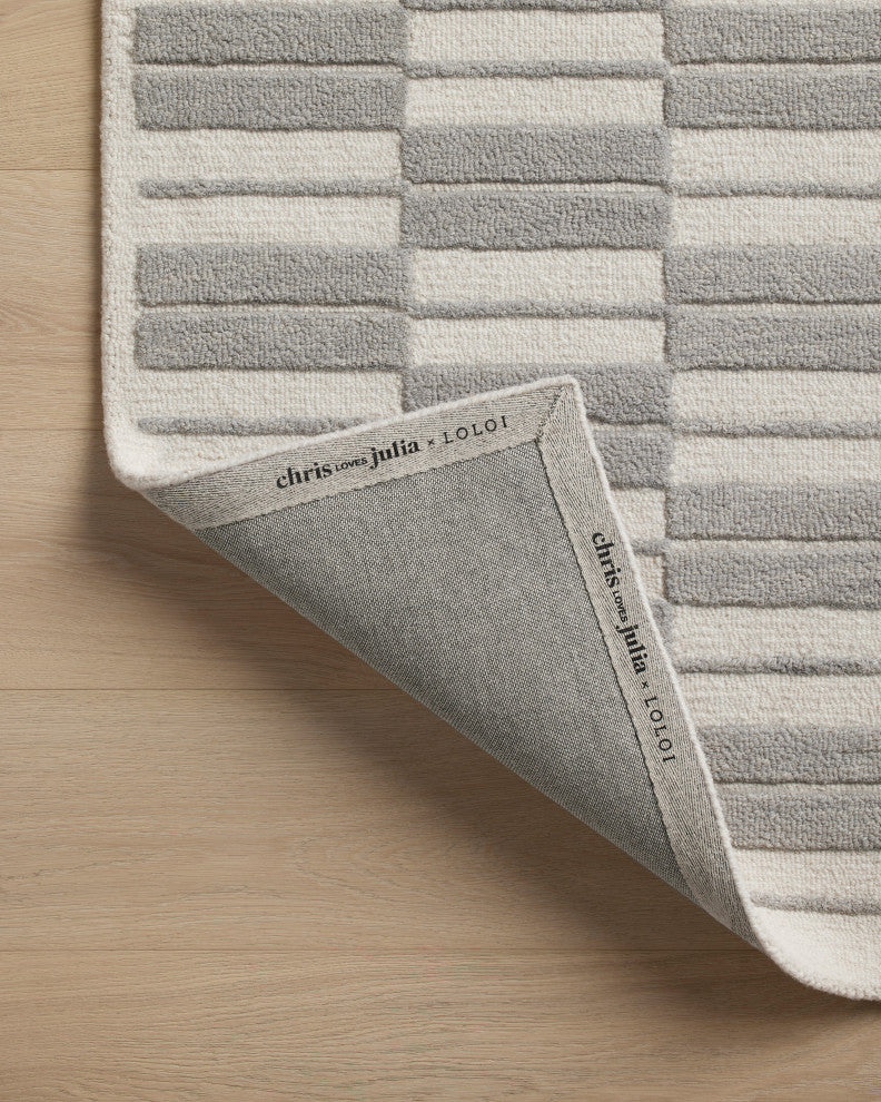 Chris Loves Julia x Loloi Bradley Ivory / Grey 9'-3" x 13' Area Rug